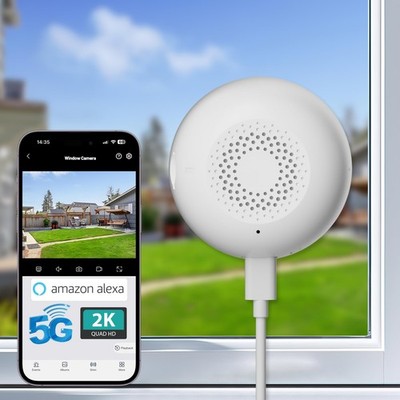 2K Window Camera, 5GHz & 2.4GHz WiFi Indoor Dome Camera for Home Security wit...