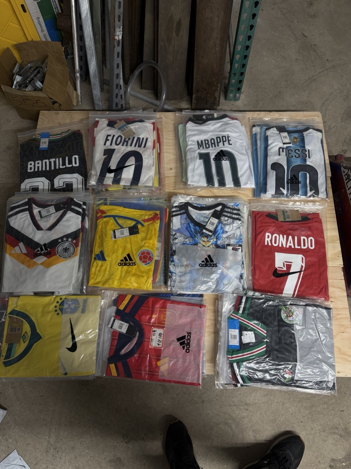 World Cup Soccer Jerseys, many teams, colors, sizes.