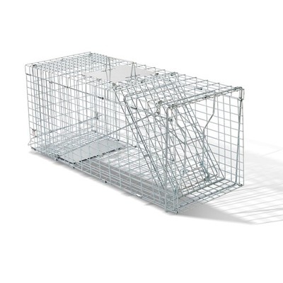 Live Animal Cage Trap 31'' X 11.4'' X 12.4'' Humane Rodent Raccoon Cage w/Iron Door