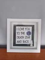 Star wars LEGO® Minifigure Frame I LOVE YOU TO THE DEATH STAR Father's day Gift