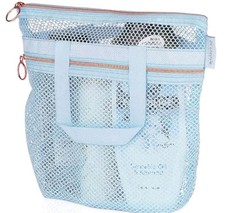 DV Lifestyle Mesh Shower Caddy Portable 10.2x9.9'' Shower Bag with Zipper  2...