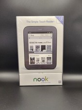 Barnes  Noble Nook Simple Touch 2GB Wi-Fi 6" eReader BNRV300 Black Unopened