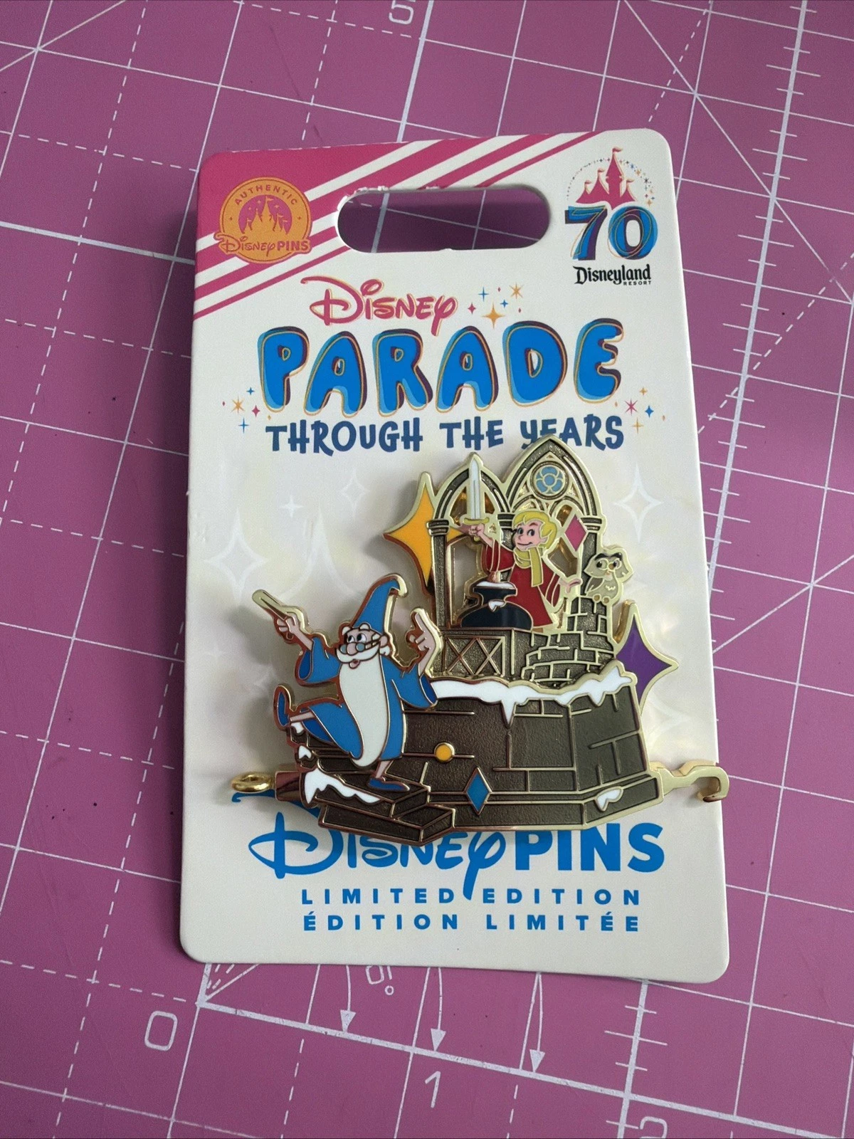 2026 Disney Disneyland 70th Parade Through the Years Sword & Stone Merlin LE Pin