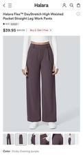 Halara Flex DayStretch High Waisted Pocket Work Pants Medium Purple