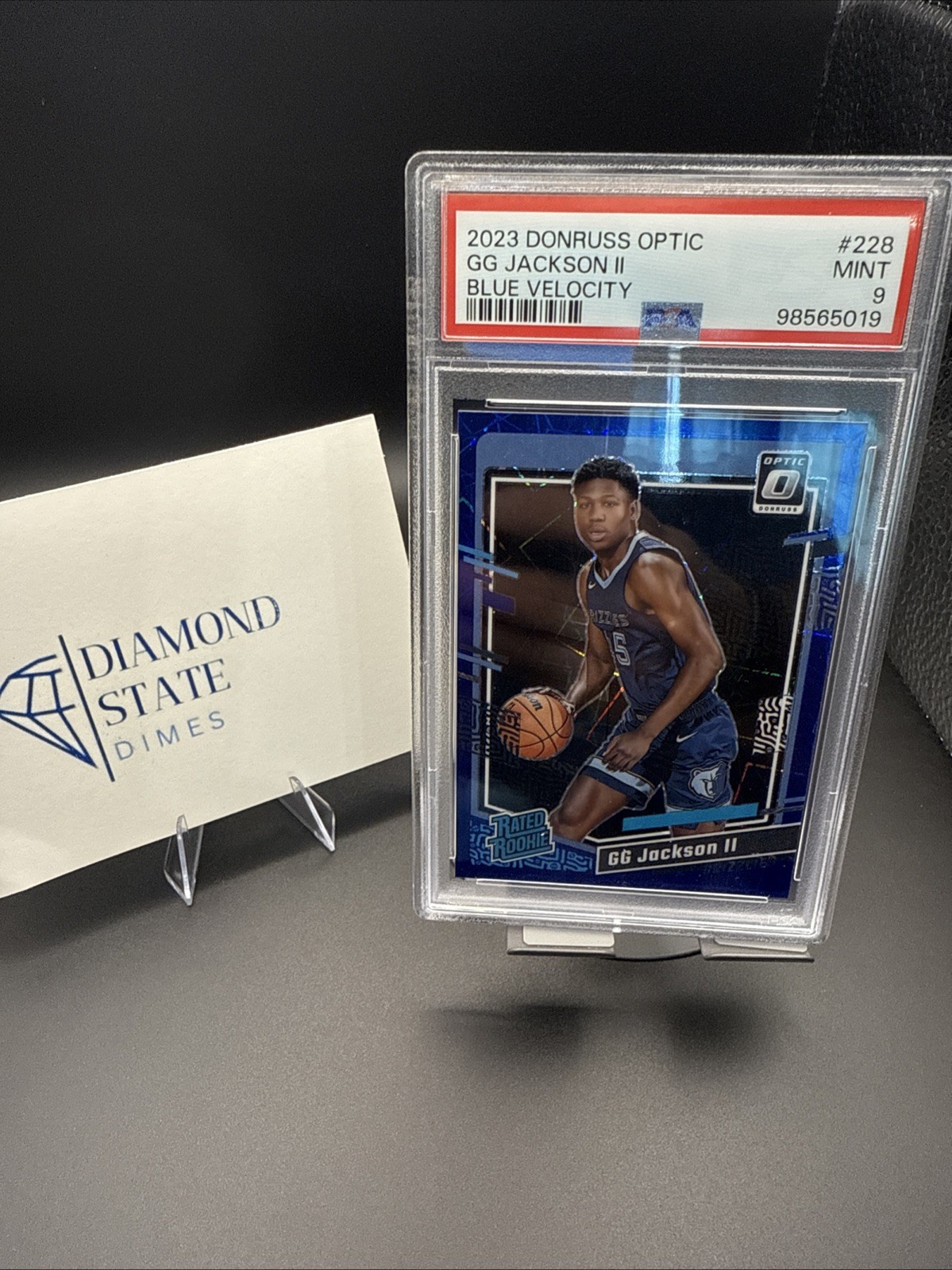 2023 Donruss Optic - Rated Rookie GG Jackson #228 Blue Velocity Prizm (RC) PSA 9