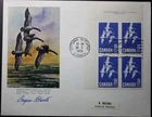 Canada #415, Signed By Artist, U.L. Plate Block, Plate #1, First Day Cover