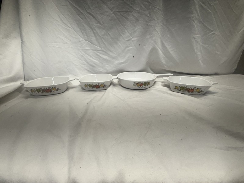 Set Of Four Spice Of Life Corning Ware Information In Pictures