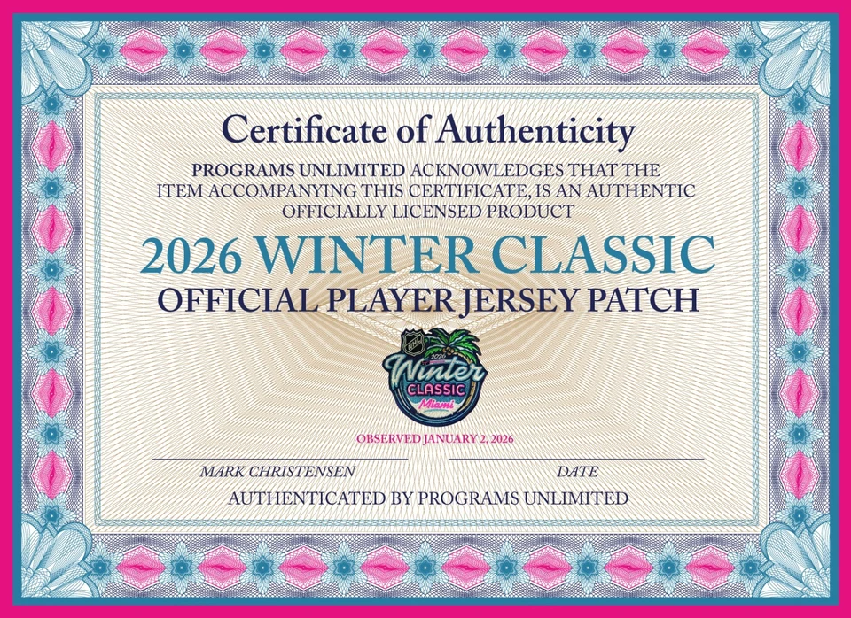 2026 年冬季经典球员球衣补丁佛罗里达潘瑟斯纽约游骑兵队现在发货! — 第 3/4 张图片