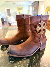 Mark Nason Men s Western Brown Leather Mid-Ca...