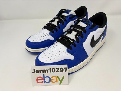 New Men's Nike Air Jordan 1 Retro Low OG White Blue Black #CZ0790 140