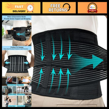 Adjustable Back Support Belt for Men Women - Lower Back Pain Relief, Comfort F