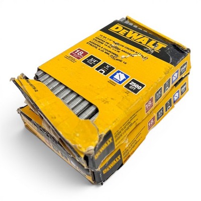 DEWALT T2 18GA 3/4'' Narrow Crown Staples Lot ~5000 Open Box Glue Collated