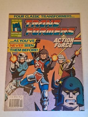 TRANSFORMERS Marvel UK #248 12/16/89 Fallen Star Pretenders SEE DESCRIPTION
