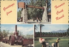 Furnace Creek Ranch Views: Entrance,Old Dinah,Golf Course,CA Inyo County Vintage
