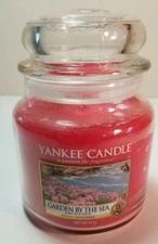 Yankee Candle Medium 14.5 oz/441g Jar Floral GARDEN BY THE SEA Scent Candle NEW