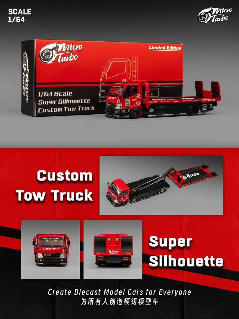 1/64 Super Silhouette - 300 series flatbed trailer Custom Tow Truck LBWK - Micro