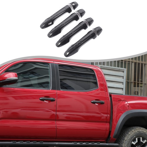Cubierta adicional de manija de puerta de fibra de carbono ABS para Toyota Tacoma 2015-2023 4 piezas - Imagen 17 de 21