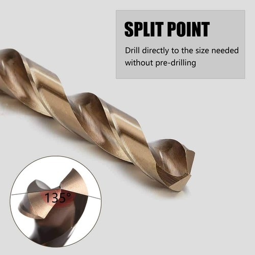 Juego de brocas de torsión y metal 58 piezas 1/16""-3/8"" m35 longitud de jobber - Imagen 7 de 12