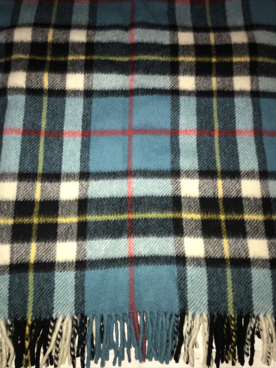 Vintage Burns Country All Wool Made in Scotland Plaid Throw
