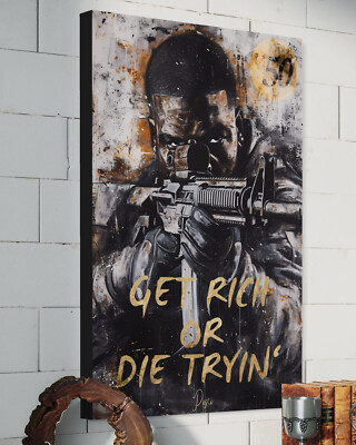 50 Cent Leinwandbild Farbig Dekoration Kunst Stil Film Action Curtis Jackson