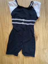 Freestyle Danskin Girls Extra Small Leotard Black Pink Bike Short