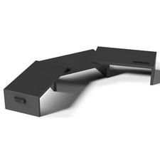 Dual Monitor Stand Riser,  Adjustable Length & Swivel Angle Desktop Organization