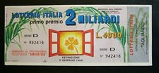1988 Lotteria ITALIA Ticket Los mit Losabschnitt