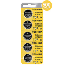 Lot of 500 Toshiba CR2032 New Fresh Date CR2032 2032 Lithium 3V Batteries EX2033