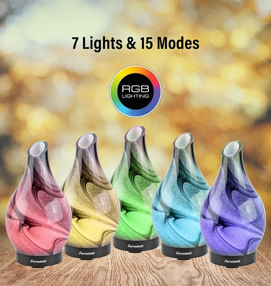 Aromatherapy Humidifier, 120ml Ultrasonic Aroma Oil Humidifiers, Timer, Gray - Image 2 of 4