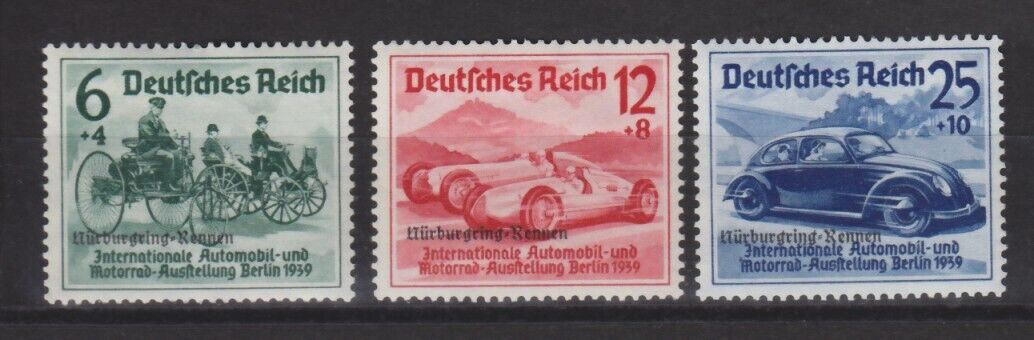 Deutsches Reich 695-697: Nürburgring-Rennen, Falz