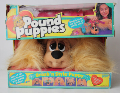 VERY RARE VINTAGE 1996 POUND PUPPIES BRUSH N STYLE PUPPY GALOOB