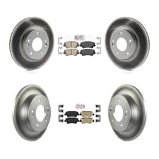 For Kia Forte Hyundai Elantra GT Front Rear Ceramic Pad & Coated Brake Rotor Kit