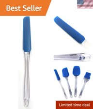 High Heat Resistant Silicone Jar Spatula - Perfect for Cakes & Cupcakes, 10.5in