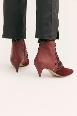 free people red booties