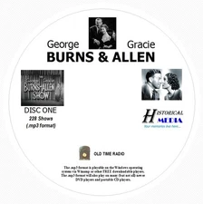 BURNS AND ALLEN SHOW - 228 Shows Old Time Radio In MP3 Format OTR 3 CDs