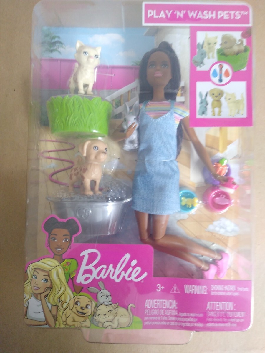 Mattel Barbie Play N' Wash Pets Doll Accessories Playset with