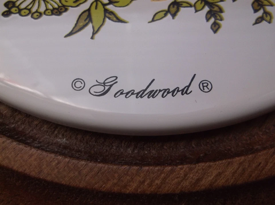 De colección Japón GOODWOOD Boho Floral Queso Galleta Bandeja Madera Cúpula Tapa Cuchillo Cadena Foto 4 de 4