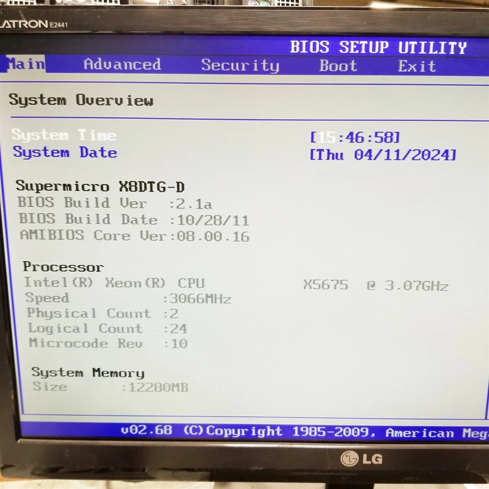 Supermicro 818-14 3LFF X8DTG-DF Board 2*X5675 3.07GHz 12GB RAM No HDD 1U Server - Image 2 of 4