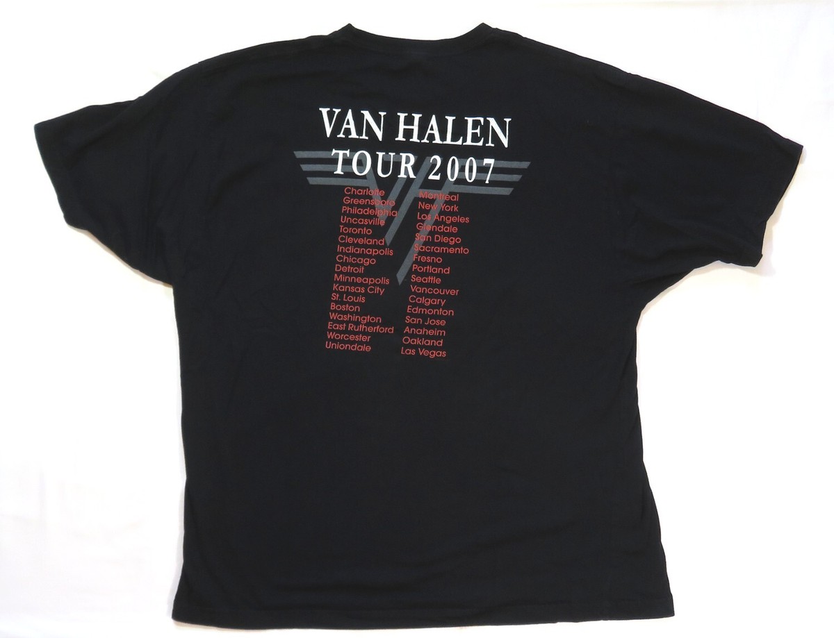 Van Halen Vintage T Shirt 2007 Concert Tour Anvil 2X Tag USA