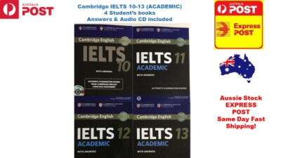 sell 100% new CAMBRIDGE IELTS books 10,11,12,13 with DVD Academic