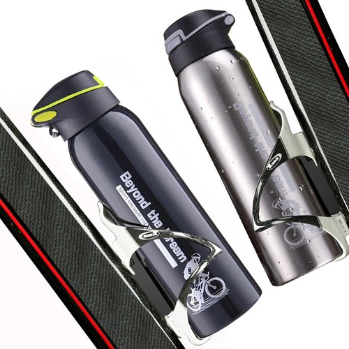 500ml Mountain Bike Thermal Cup Stainless Steel Camping Sports Water Bottle NEW - Imagen 5 de 14