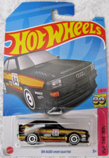 HOT WHEELS 1984 AUDI SPORT QUATTRO BLACK RALLY HW THE 80'S MINT LONG CARD 142