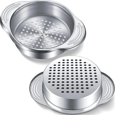 Patelai 2 Pieces Tuna Can Strainer Stainless Steel Food Strainer Sieve Metal Pre