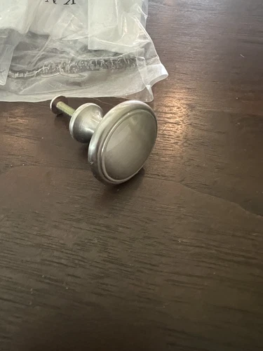 Top Knobs Cabinet Ringed Knob 1 1/8 Inch Brushed Satin Nickel - Picture 2 of 7