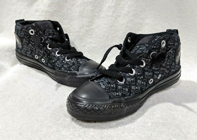 Converse Boy's All Star CT Street Mid Black/Mason Sneakers - Size 2/3 NWB