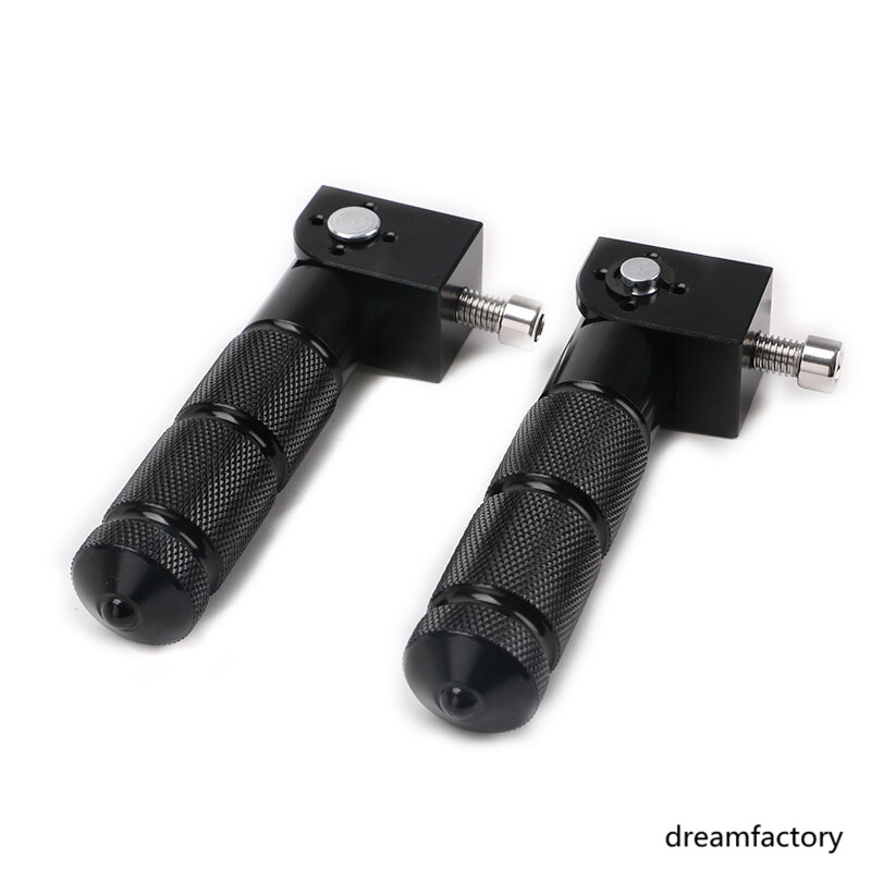 Universal CNC Aluminum Footpegs - Silver Billet Footrests For Kawasaki, BMW, Suzuki, Honda Motorcycles 9 thumbnail image
