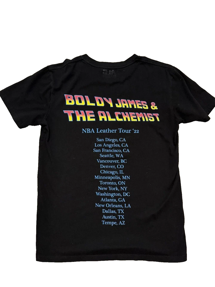 Boldy "Getting Boldy" x ÑBA Leather Tour (Camisa Negra) Boldy James ALC Records M Foto 2 de 2