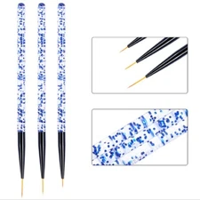 3-Piece Nail Art Liner Brushes Set – Gel Polish Design & Painting Pen Kit