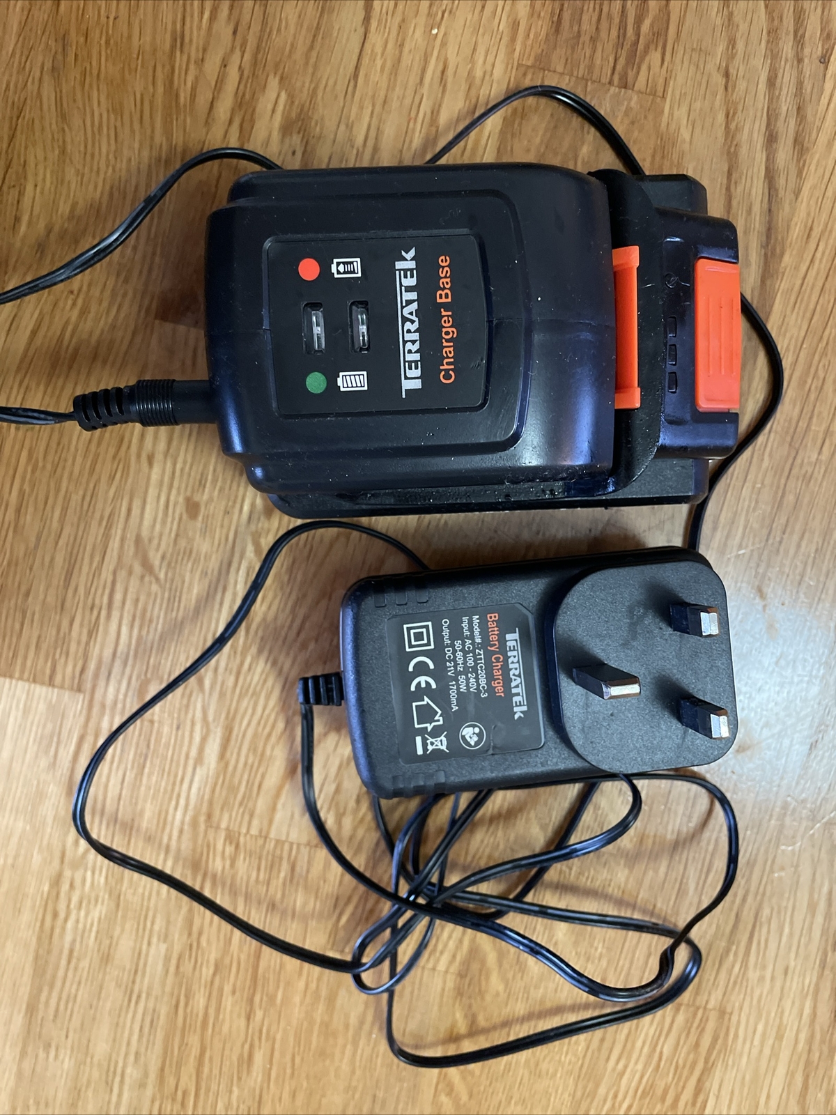 Charger Base And Battery Terratek Lithium 20v DC 1500 mAh eBay