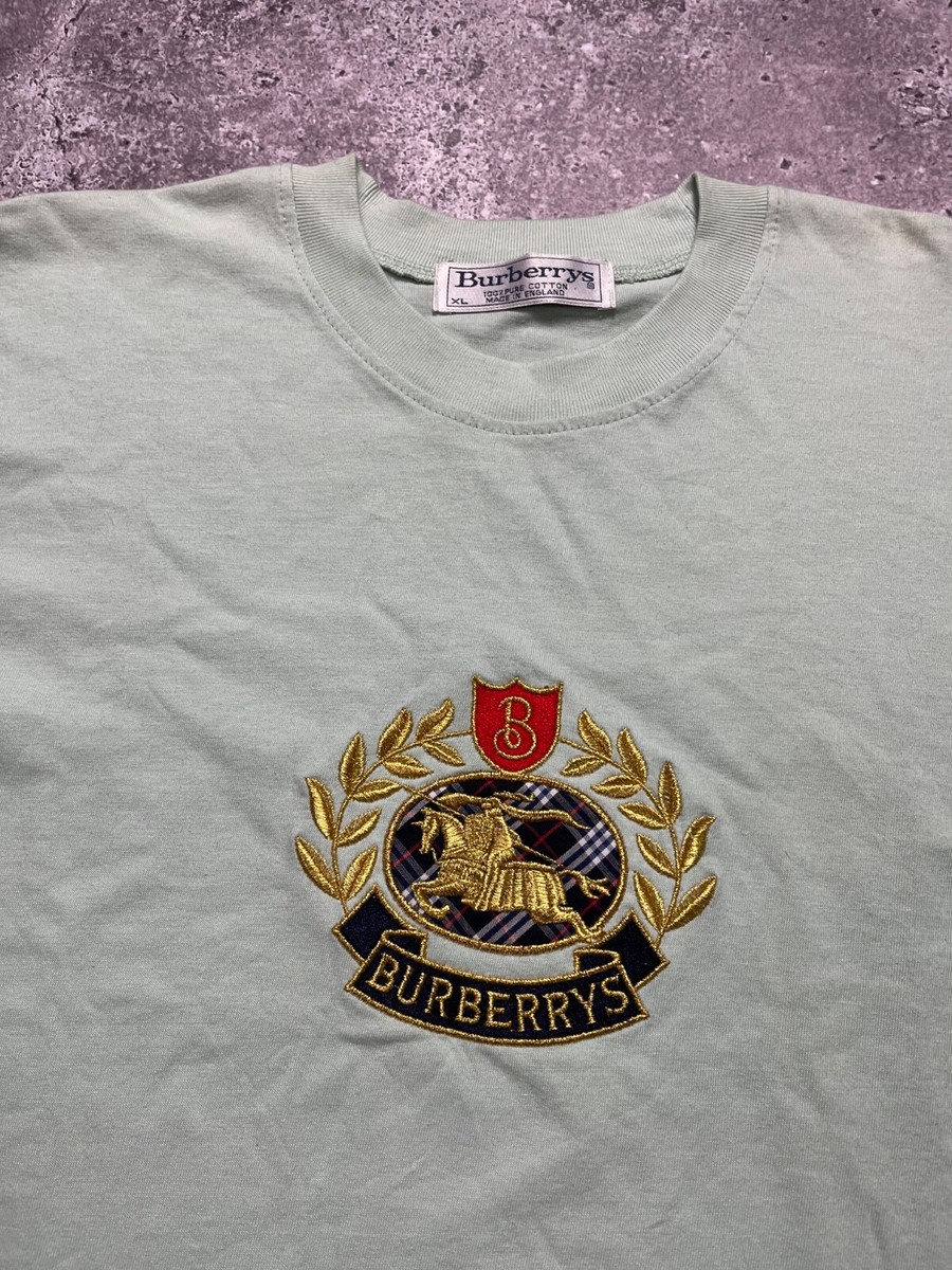 トップス Dead stock BURBERRY vintage y2k shirt Dead stock Burberry Shirt Baby blue Minimalist | Depop
